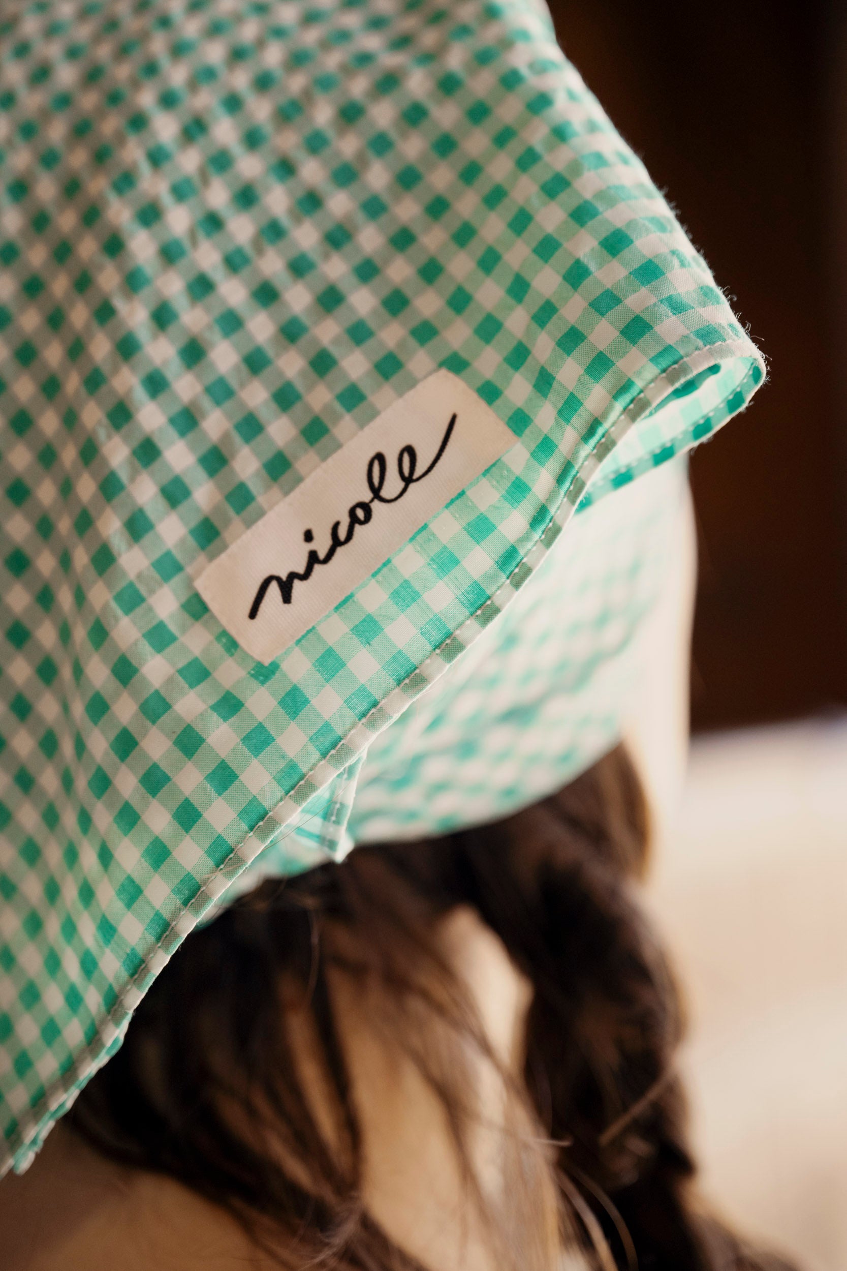 FOULARD QUINN - VICHY GREEN