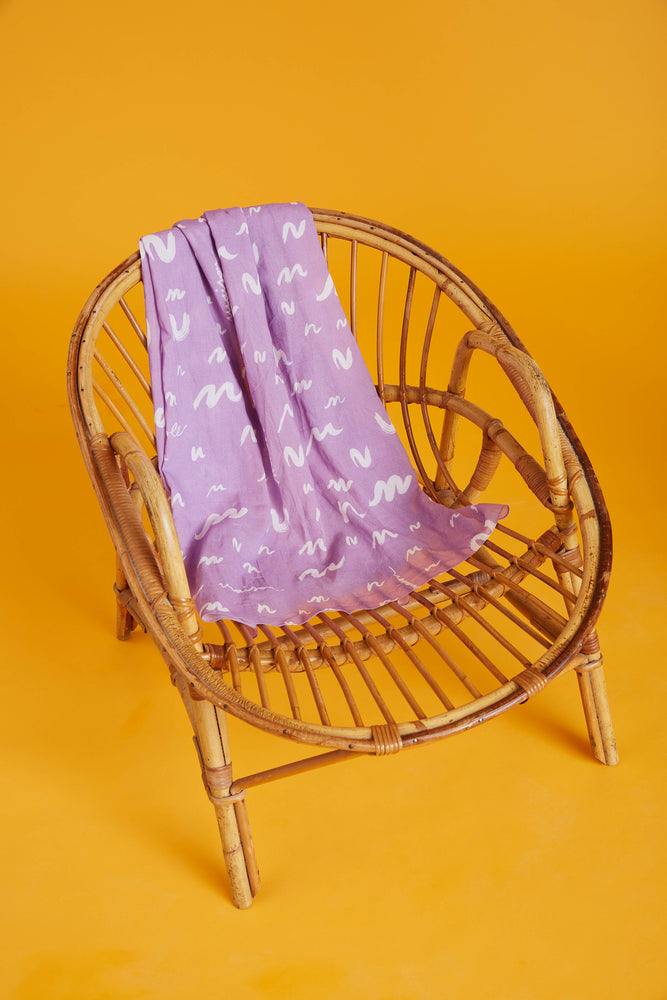 Grand foulard Jules - Print lilas