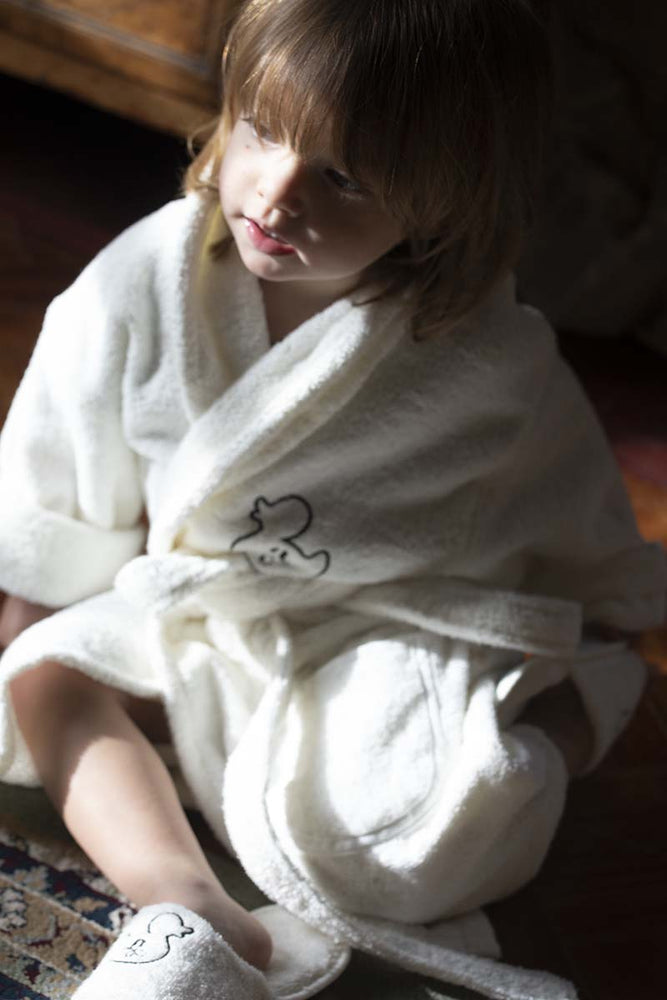 Peignoir enfant Tonino Canard - Brodé off-white
