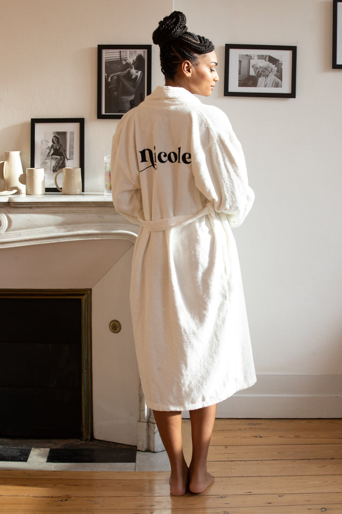Peignoir adulte Tony Canard - Brodé off-white
