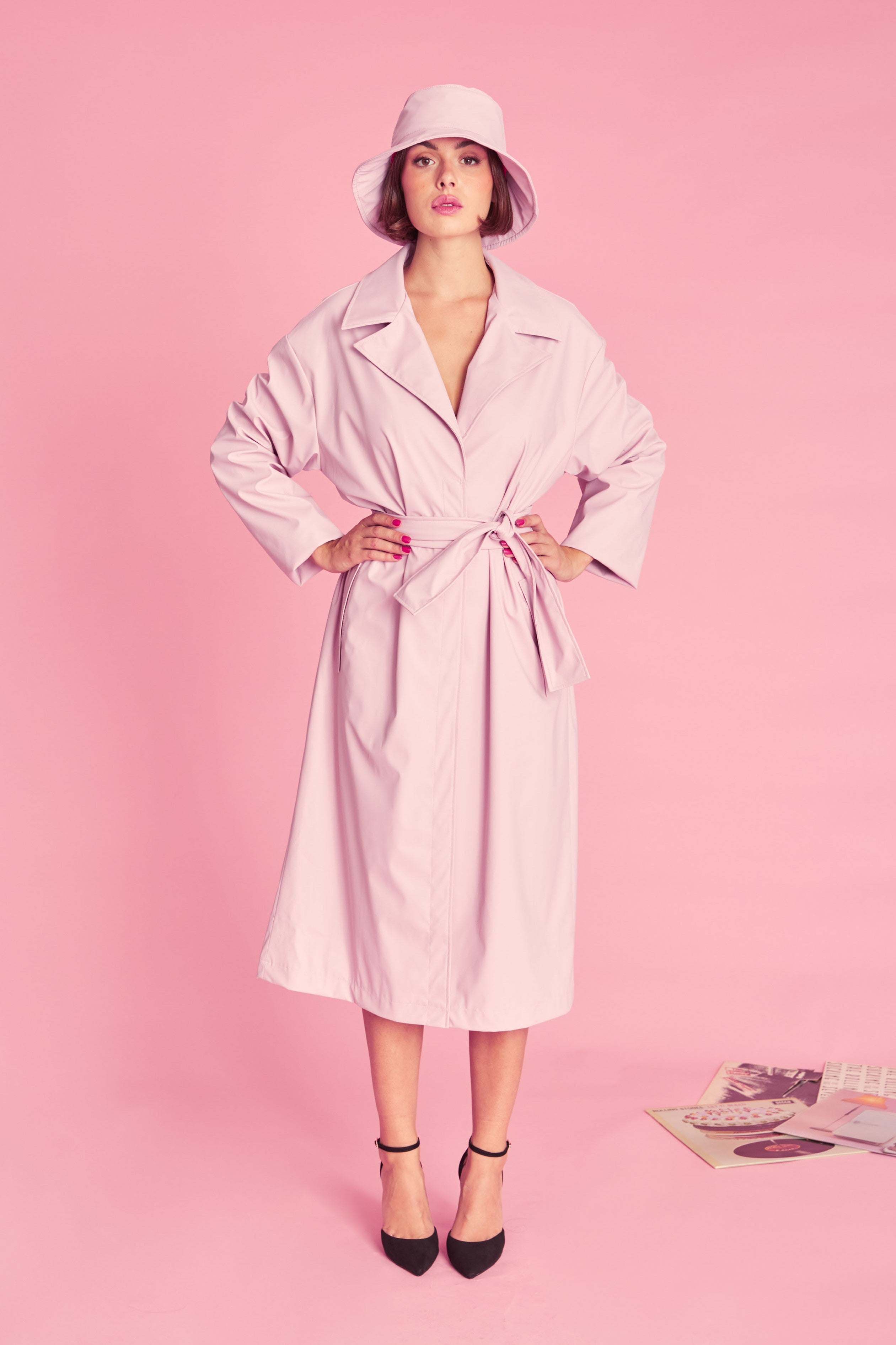 Trench Coat Dolly - Candy Pink