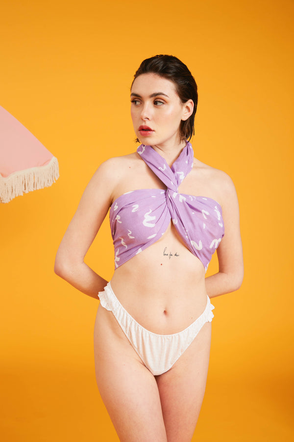 Grand foulard Jules - Print lilas