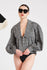Blouse Rosalie Black - Print flowers
