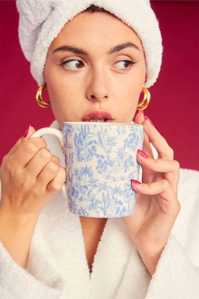 Mug Toile de Jouy - Bleu