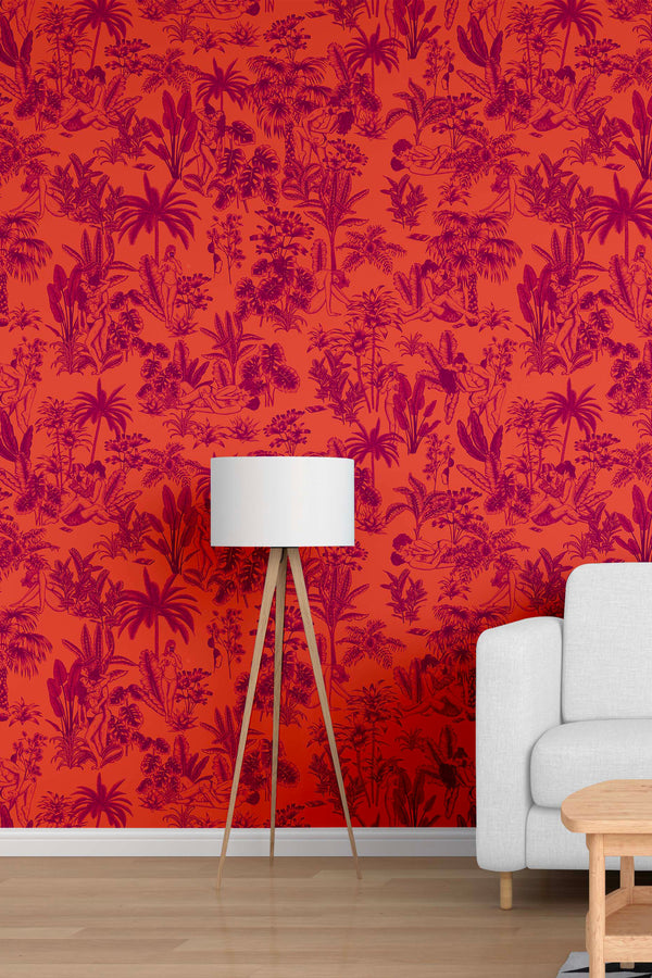 Papier peint intissé Toile de Jouy - Coloris au choix