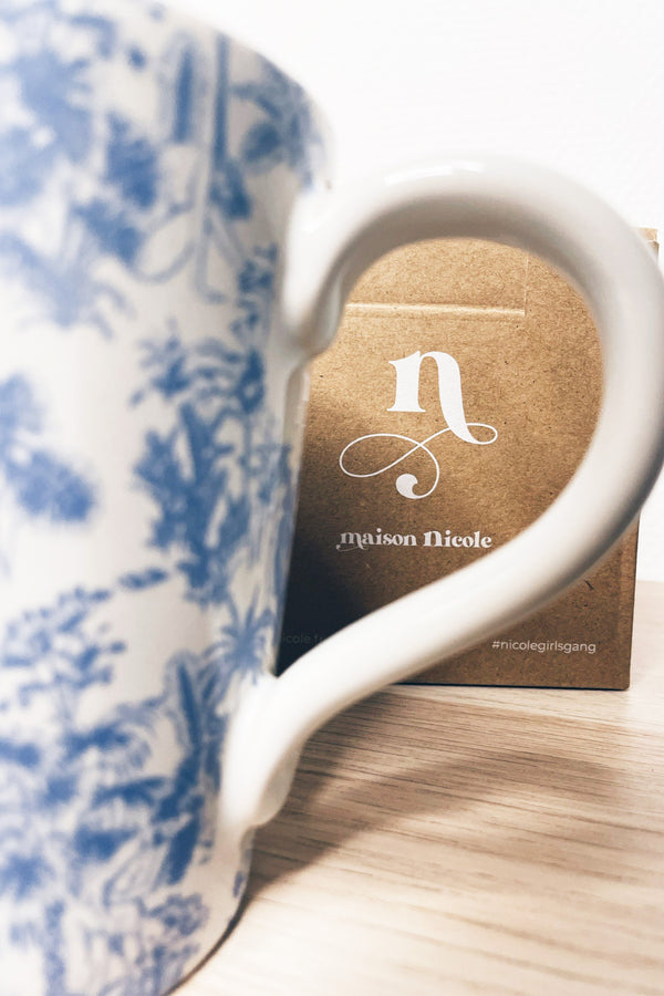 Mug Toile de Jouy - Bleu