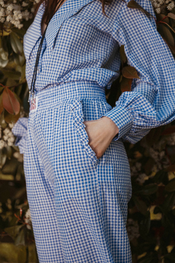 Pantalon Arizona - Vichy Lavande
