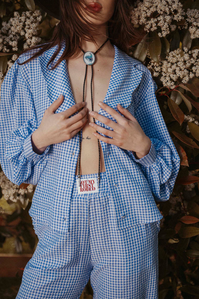 Blouse Rosalie - Vichy Lavande